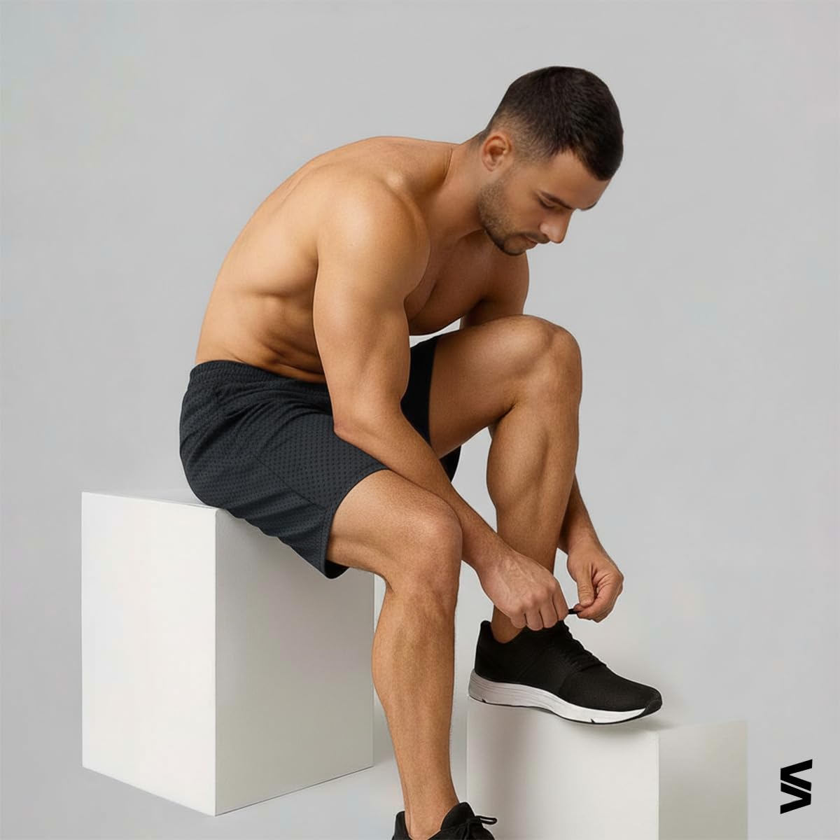 Kit 3 Men's 2-in-1 Training Shorts with Inner Compression Pocket