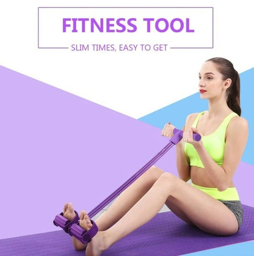 Elástico de Resistência com Pedal – Treino Completo em Casa