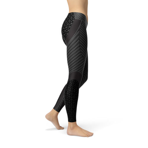 Legging Feminina Esportiva Carbon Fiber – Compressão e Estilo para Treinos