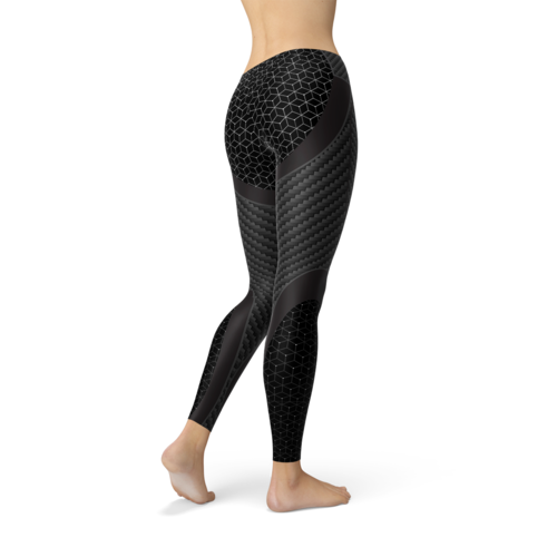Legging Feminina Esportiva Carbon Fiber – Compressão e Estilo para Treinos