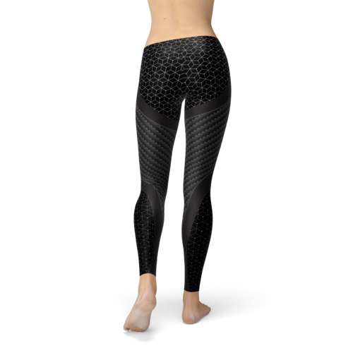 Legging Feminina Esportiva Carbon Fiber – Compressão e Estilo para Treinos