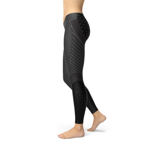 Legging Feminina Esportiva Carbon Fiber – Compressão e Estilo para Treinos
