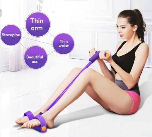 Elástico de Resistência com Pedal – Treino Completo em Casa