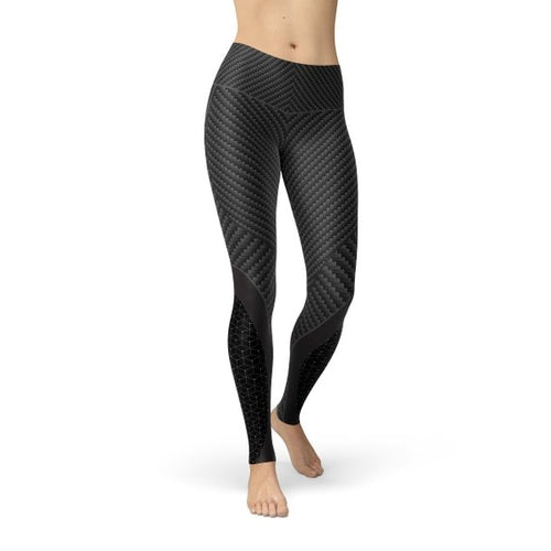 Legging Feminina Esportiva Carbon Fiber – Compressão e Estilo para Treinos